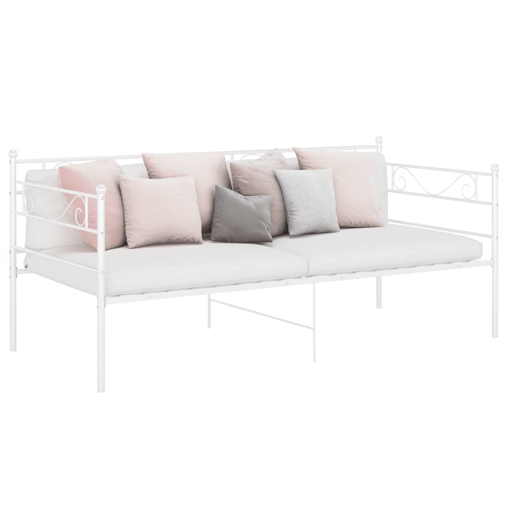 vidaXL Slaapbank metaal zwart 90x200 cm