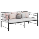 vidaXL Slaapbank uittrekbaar métal noir 90x200 cm