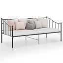 vidaXL Slaapbank métal noir 90x200 cm