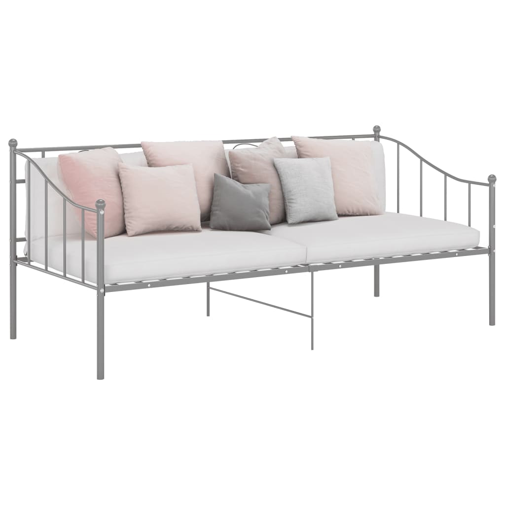vidaXL Slaapbank metaal zwart 90x200 cm