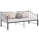 vidaXL Slaapbankframe uittrekbaar métal noir 90x200 cm