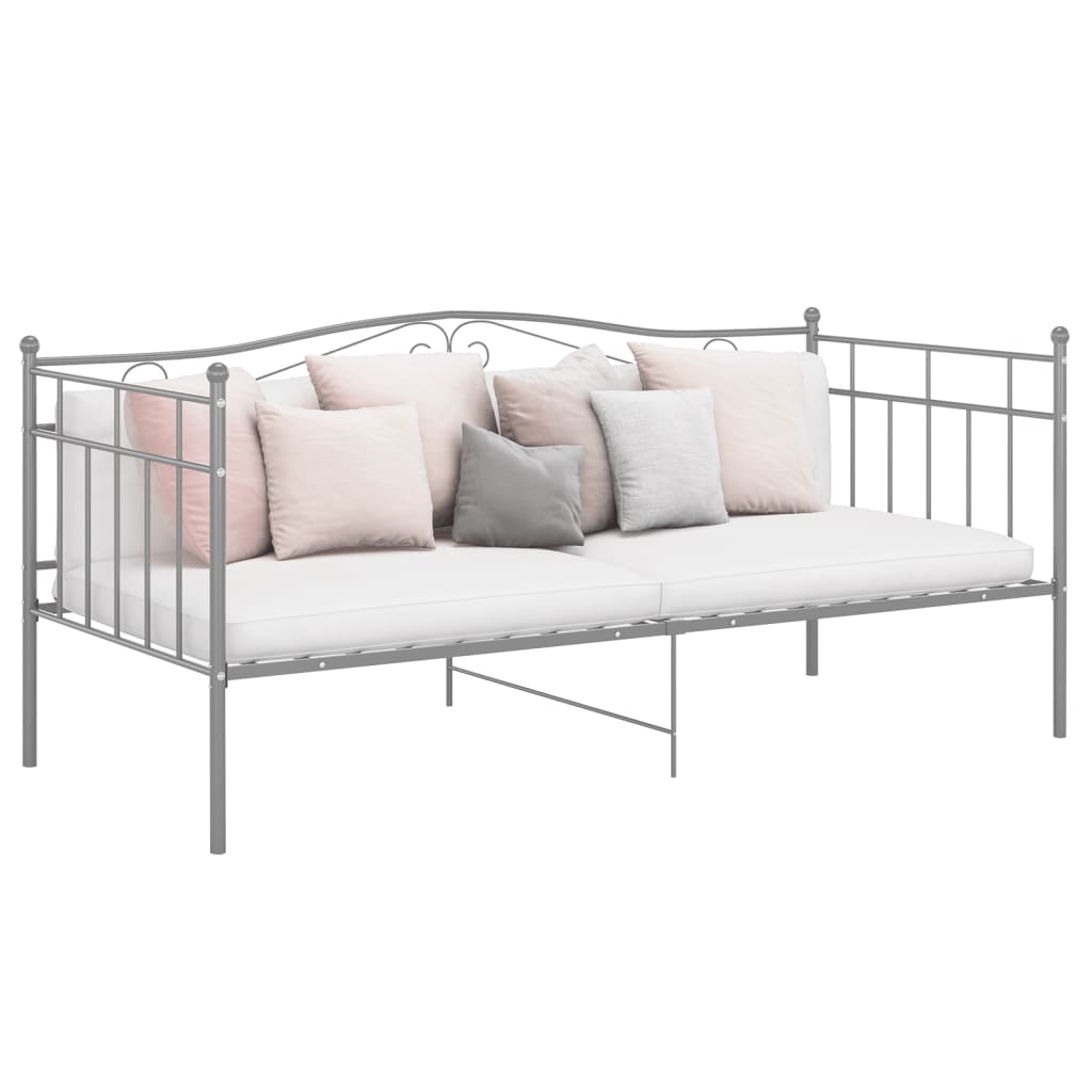 vidaXL Slaapbank metaal zwart 90x200 cm