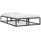 vidaXL Cadre de lit métal noir 90x200 cm