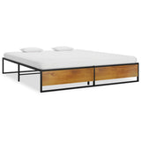 vidaXL Metal Bed Frame Black 90x200 cm