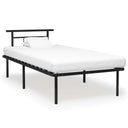 vidaXL Metal Bed Frame White 90x200 cm
