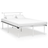 vidaXL Bedframe metaal wit 90x200 cm