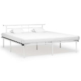 vidaXL Bedframe metaal wit 90x200 cm