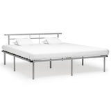 vidaXL Bedframe metaal wit 90x200 cm