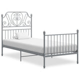 vidaXL Metal Bed Frame Black 90x200 cm