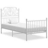 vidaXL Metal Bed Frame Black 90x200 cm