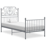 vidaXL Metal Bed Frame Black 90x200 cm