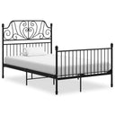 vidaXL Metal Bed Frame Black 120x200 cm
