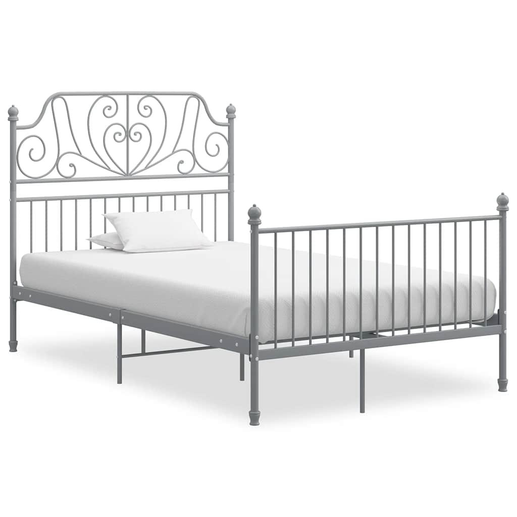 vidaXL Metal Bed Frame Black 120x200 cm