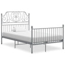 vidaXL Metal Bed Frame Black 120x200 cm