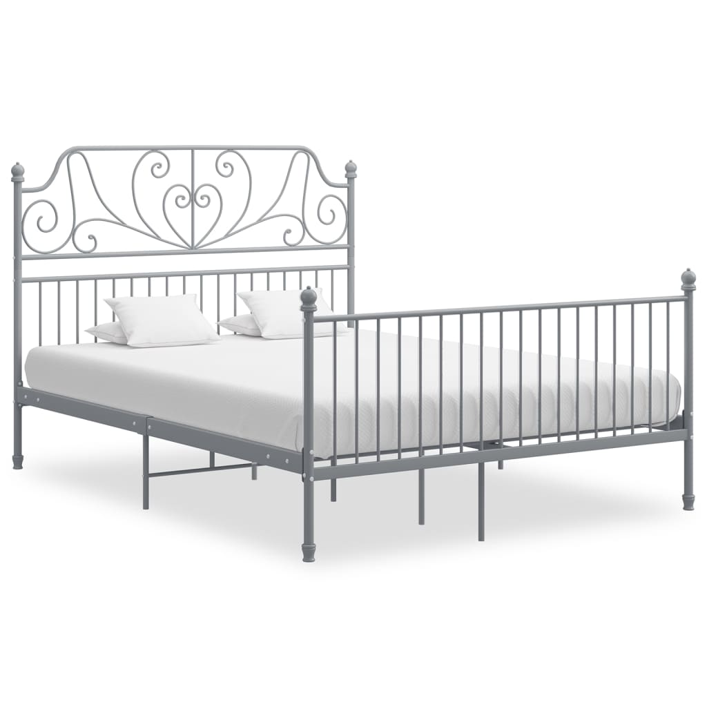 vidaXL Metal Bed Frame Black 120x200 cm