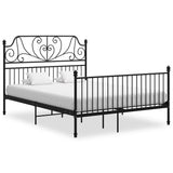 vidaXL Metal Bed Frame Black 120x200 cm