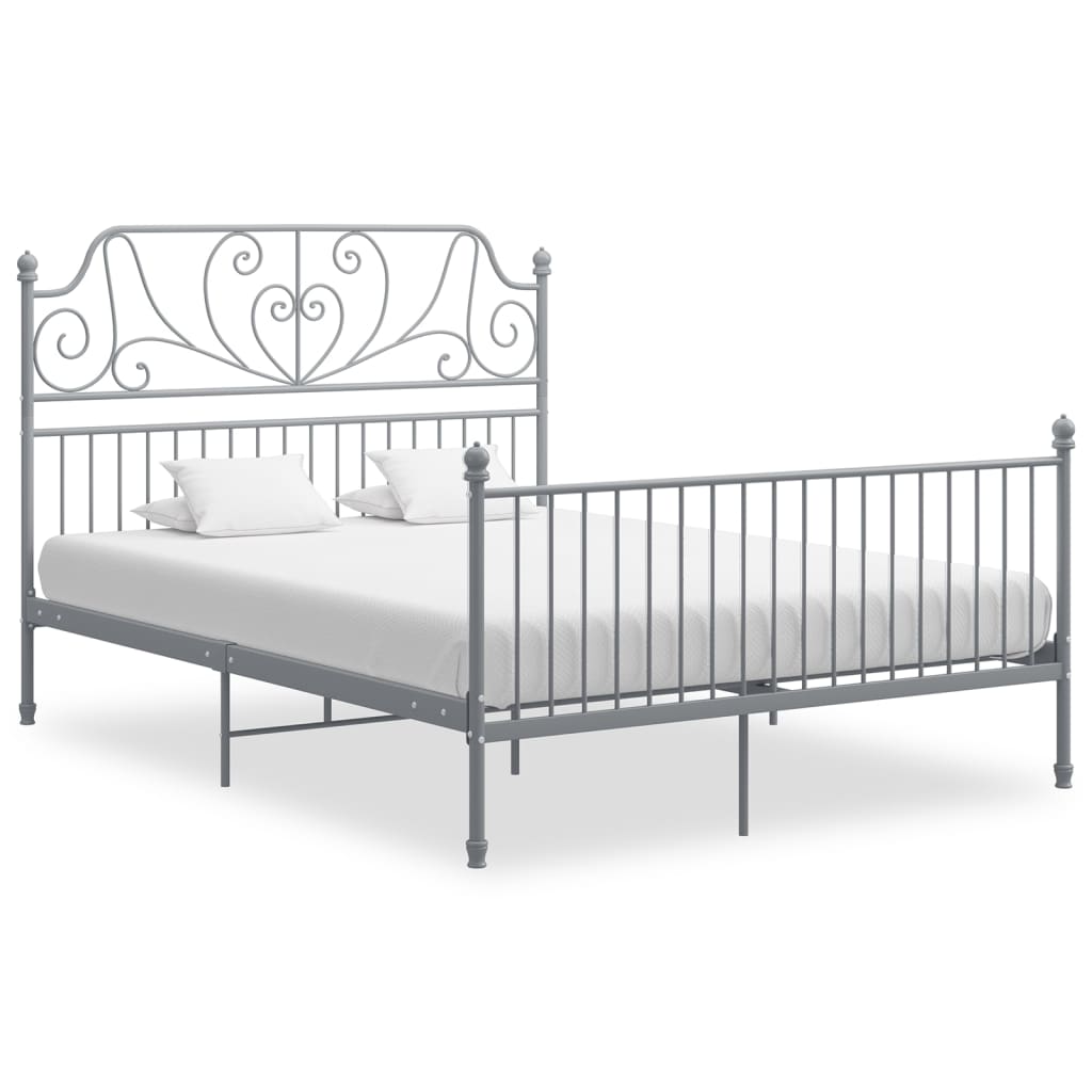 vidaXL Metal Bed Frame Black 120x200 cm