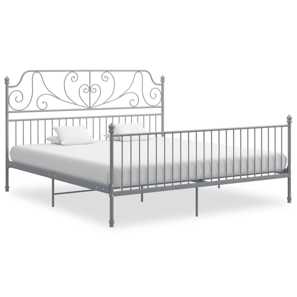 vidaXL Metal Bed Frame Black 120x200 cm