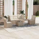 vidaXL 5-piece Lounge Set with Cushions Poly Rattan Black