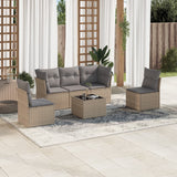 vidaXL 5-piece Lounge Set with Cushions Poly Rattan Black