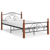 vidaXL Metal Bed Frame Black 120x200 cm