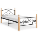 vidaXL Bedframe metaal zwart 120x200 cm