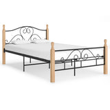 vidaXL Metal Bed Frame Black 120x200 cm