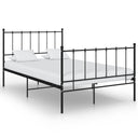 vidaXL Metal Bed Frame Black 120x200 cm