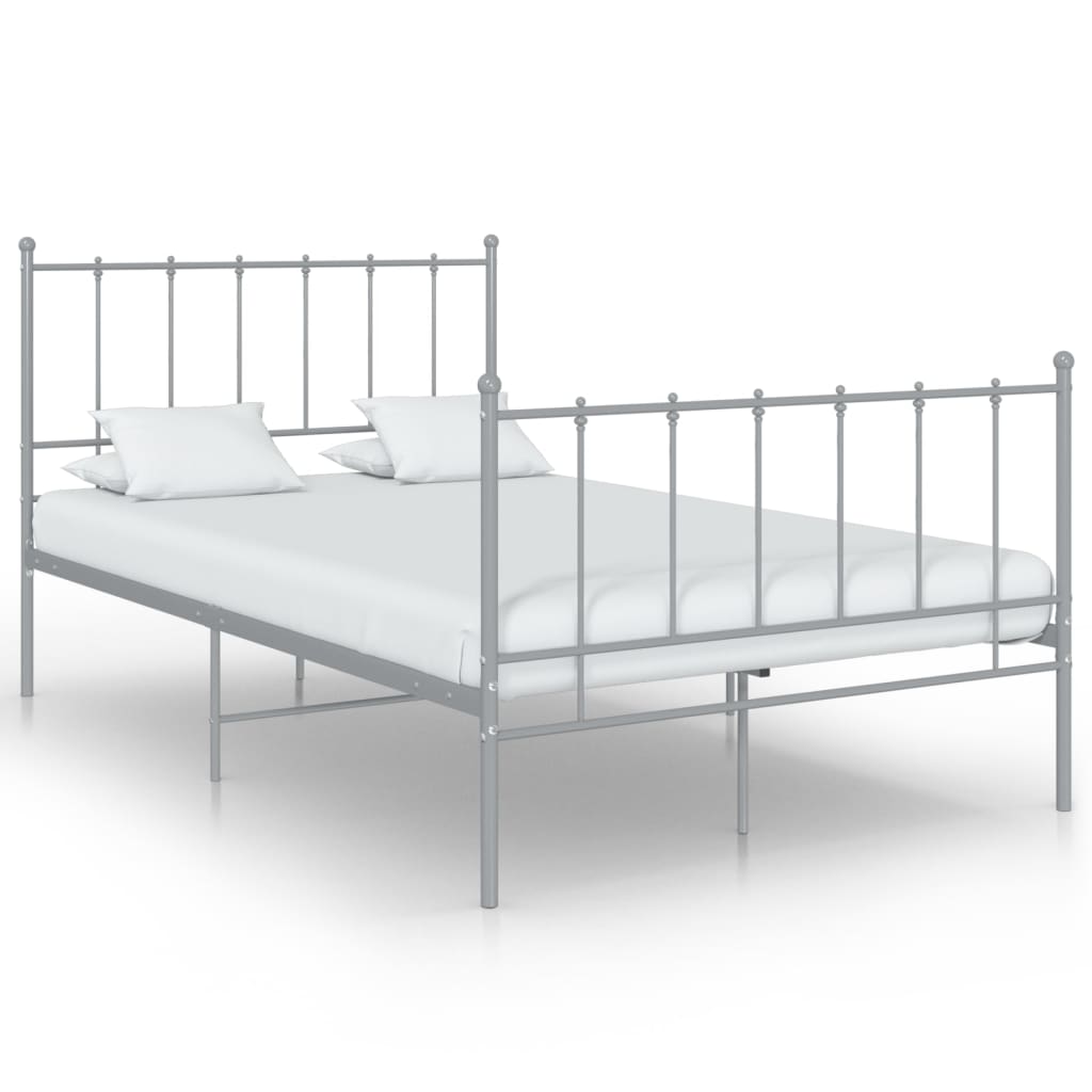vidaXL Metal Bed Frame Black 120x200 cm