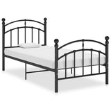 vidaXL Bedframe metaal grijs 90x200 cm