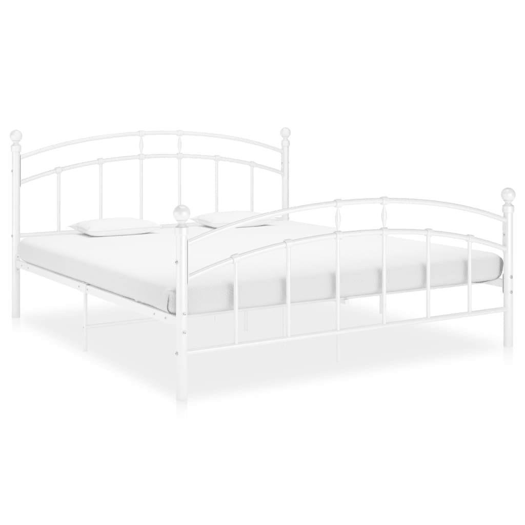 vidaXL Bedframe metaal grijs 90x200 cm