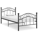 vidaXL Metal Bed Frame Black 90x200 cm