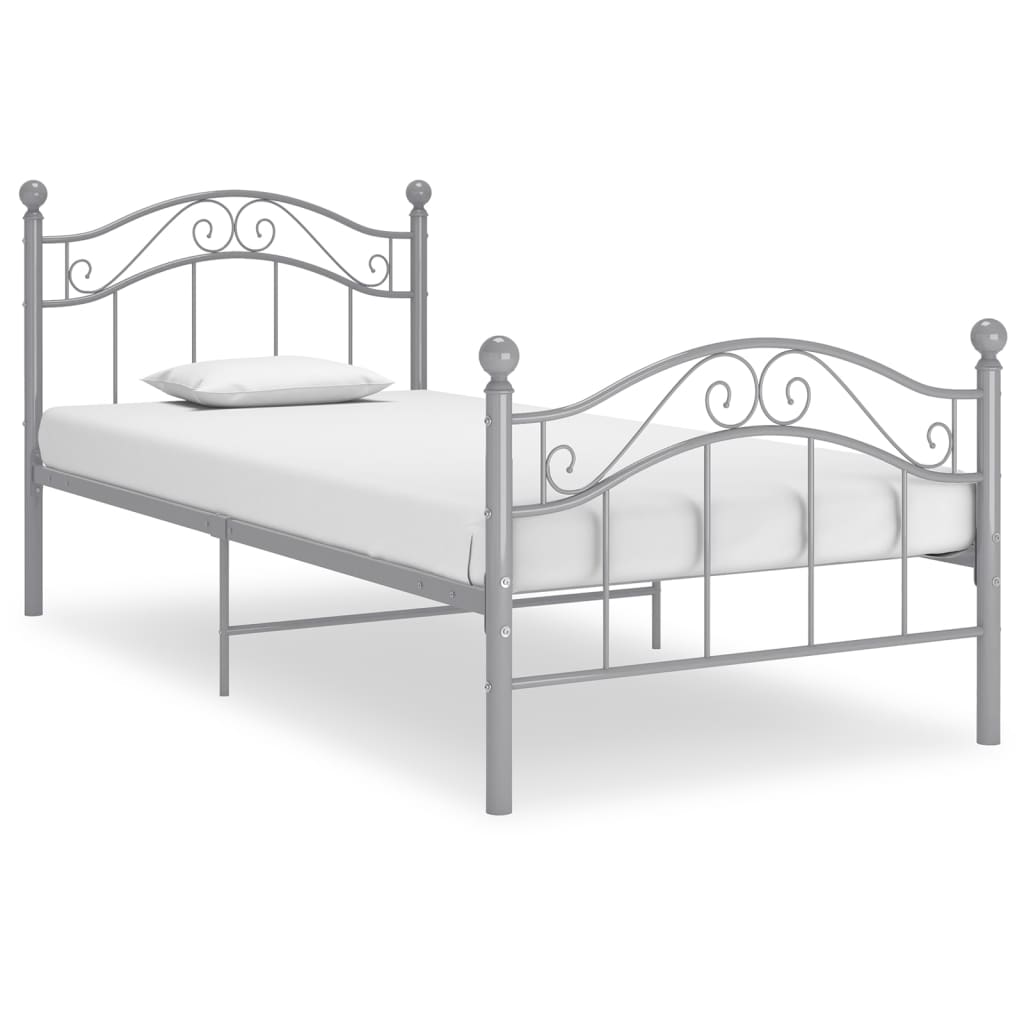 vidaXL Bedframe metaal zwart 90x200 cm