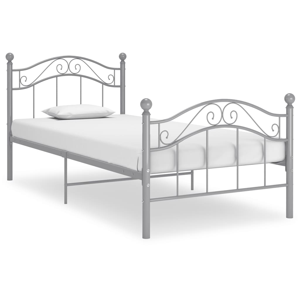 vidaXL Bedframe metaal zwart 90x200 cm