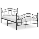 vidaXL Metal Bed Frame Black 120x200 cm