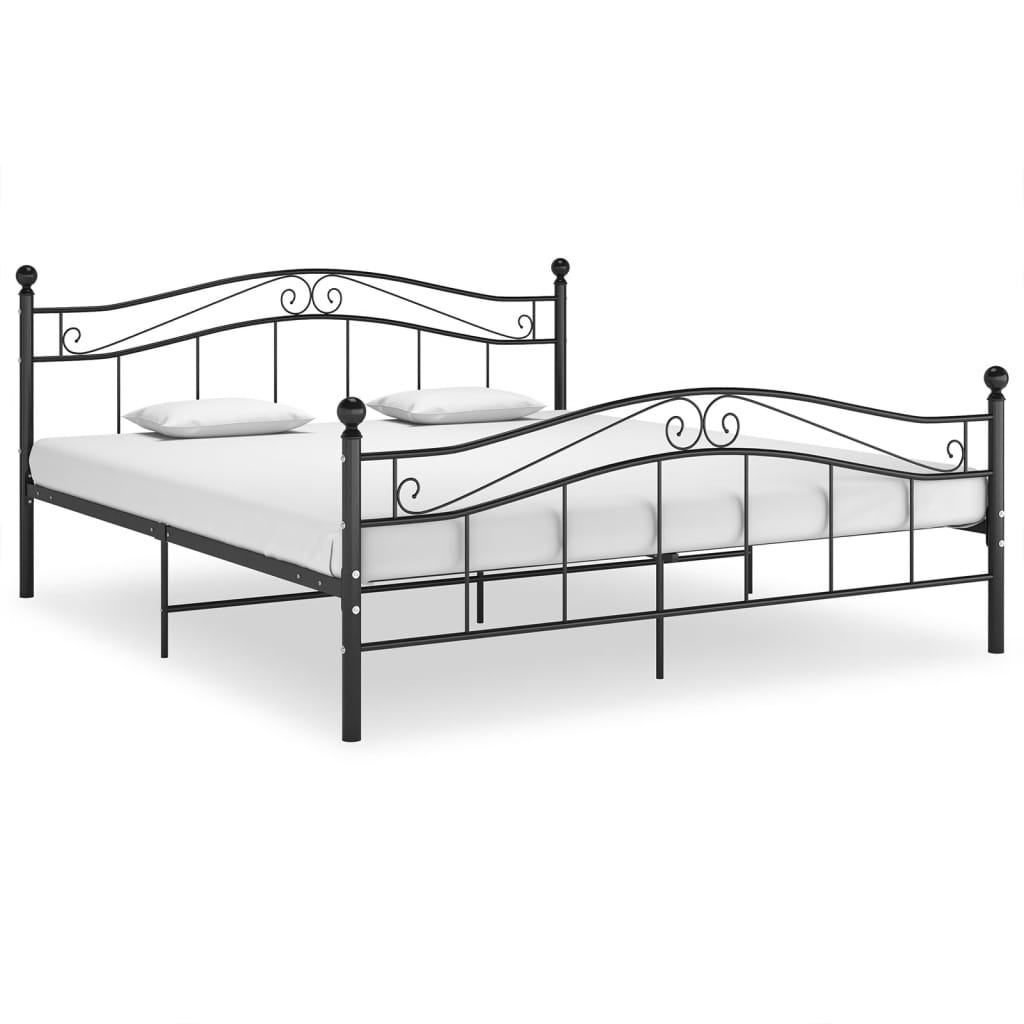 vidaXL Bedframe metaal zwart 120x200 cm