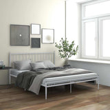 vidaXL Bedframe metaal wit 180x200 cm
