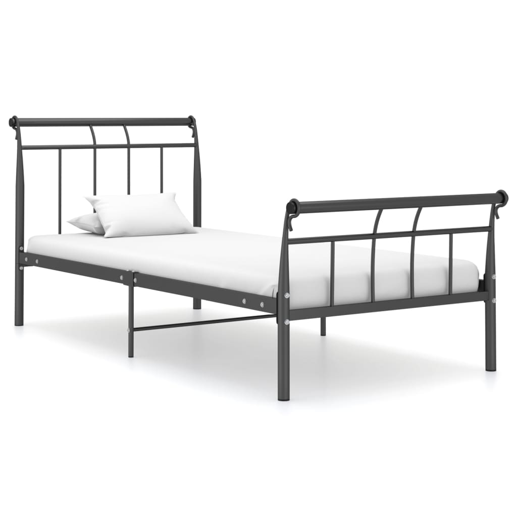 vidaXL Cadre de lit métal noir 100x200 cm