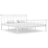 vidaXL Bedframe metaal wit 160x200 cm