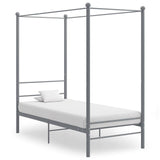 vidaXL Canopy Bed Frame Metal Black 90x200 cm