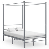 vidaXL Four-poster Bed Frame Metal Black 120x200 cm
