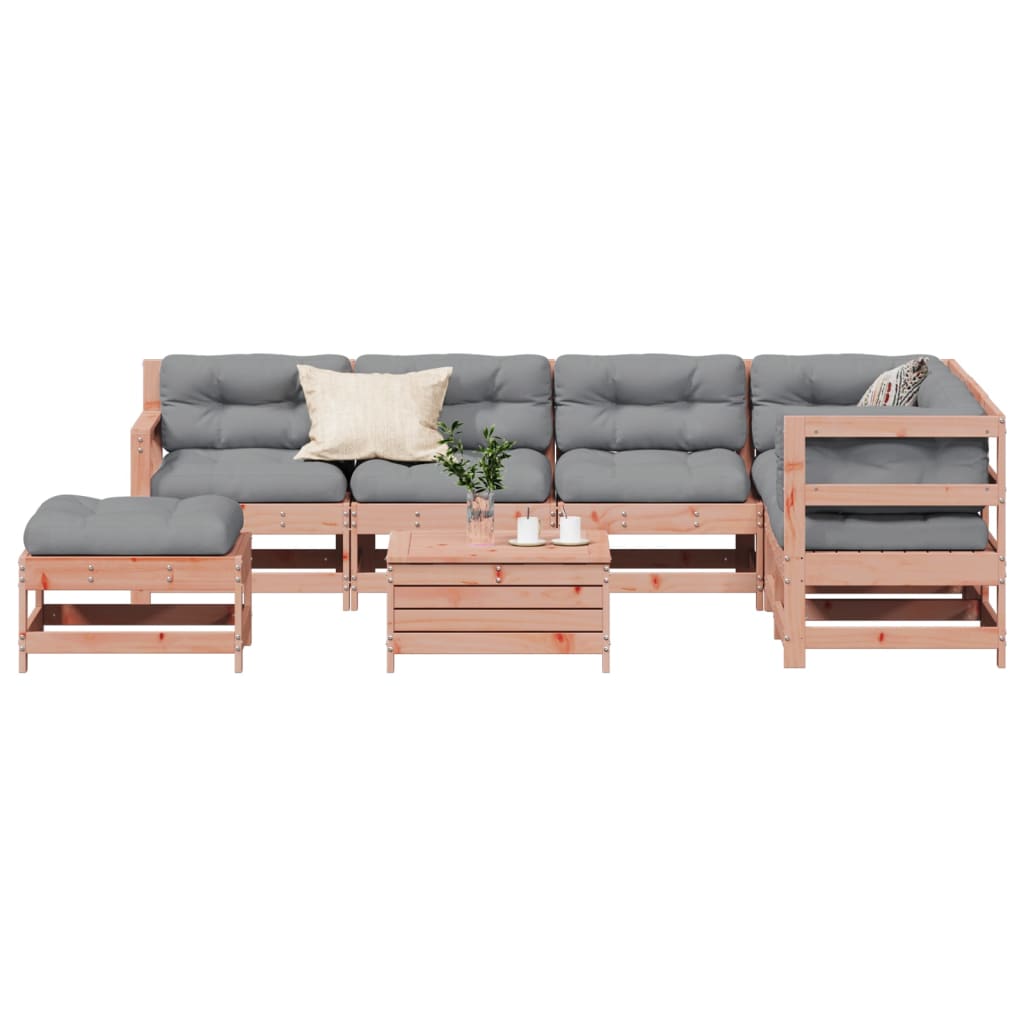 vidaXL 8-Piece Lounge Set with Cushions Solid Pine Wood