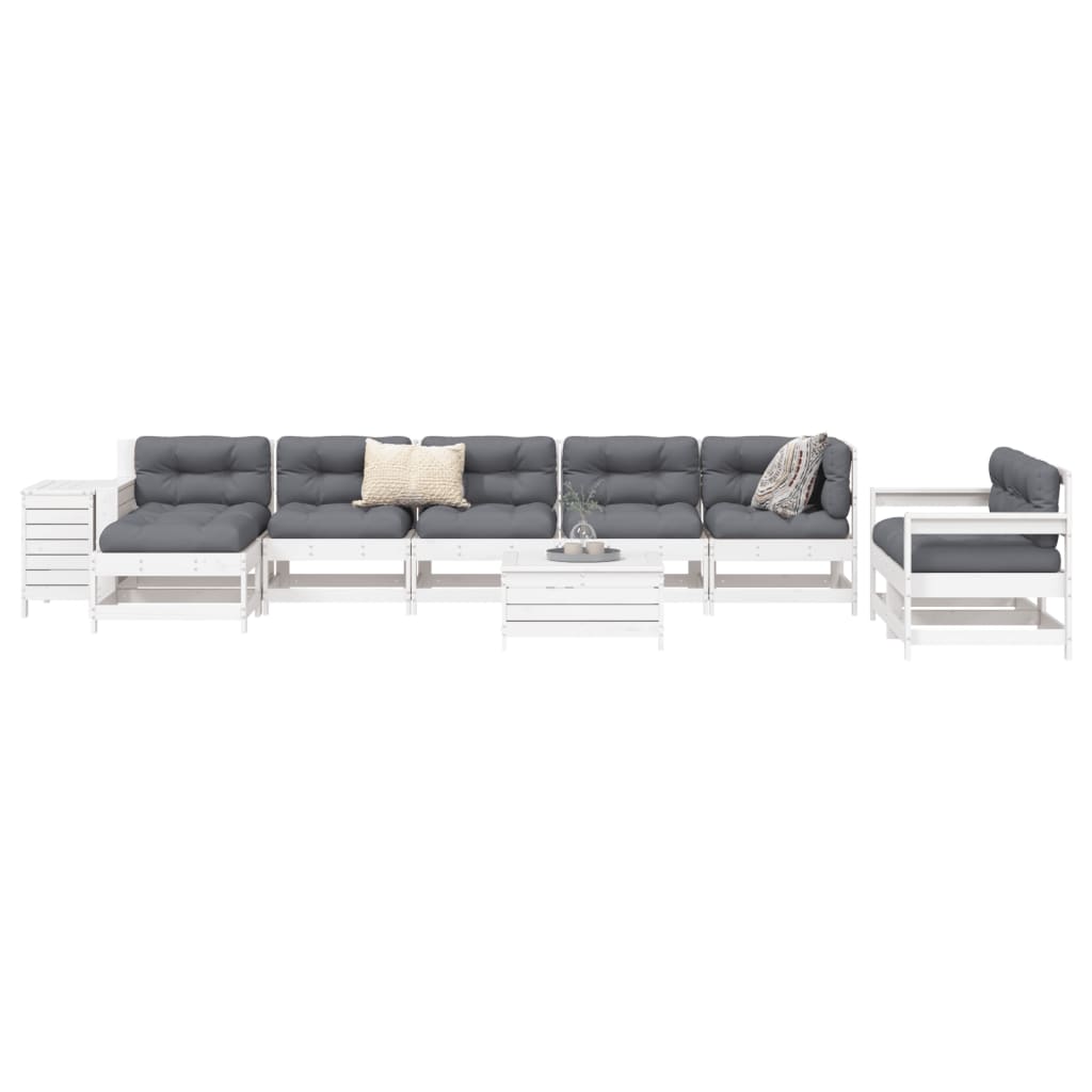 vidaXL 10-delige Loungeset massief grenenhout