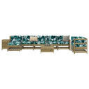 vidaXL 10-delige Loungeset massief grenenhout