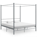 vidaXL Four-poster Bed Frame Metal Black 120x200 cm