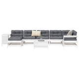 vidaXL Salon de jardin 9 pcs Bois de pin massif