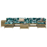 vidaXL Salon de jardin 9 pcs Bois de pin massif
