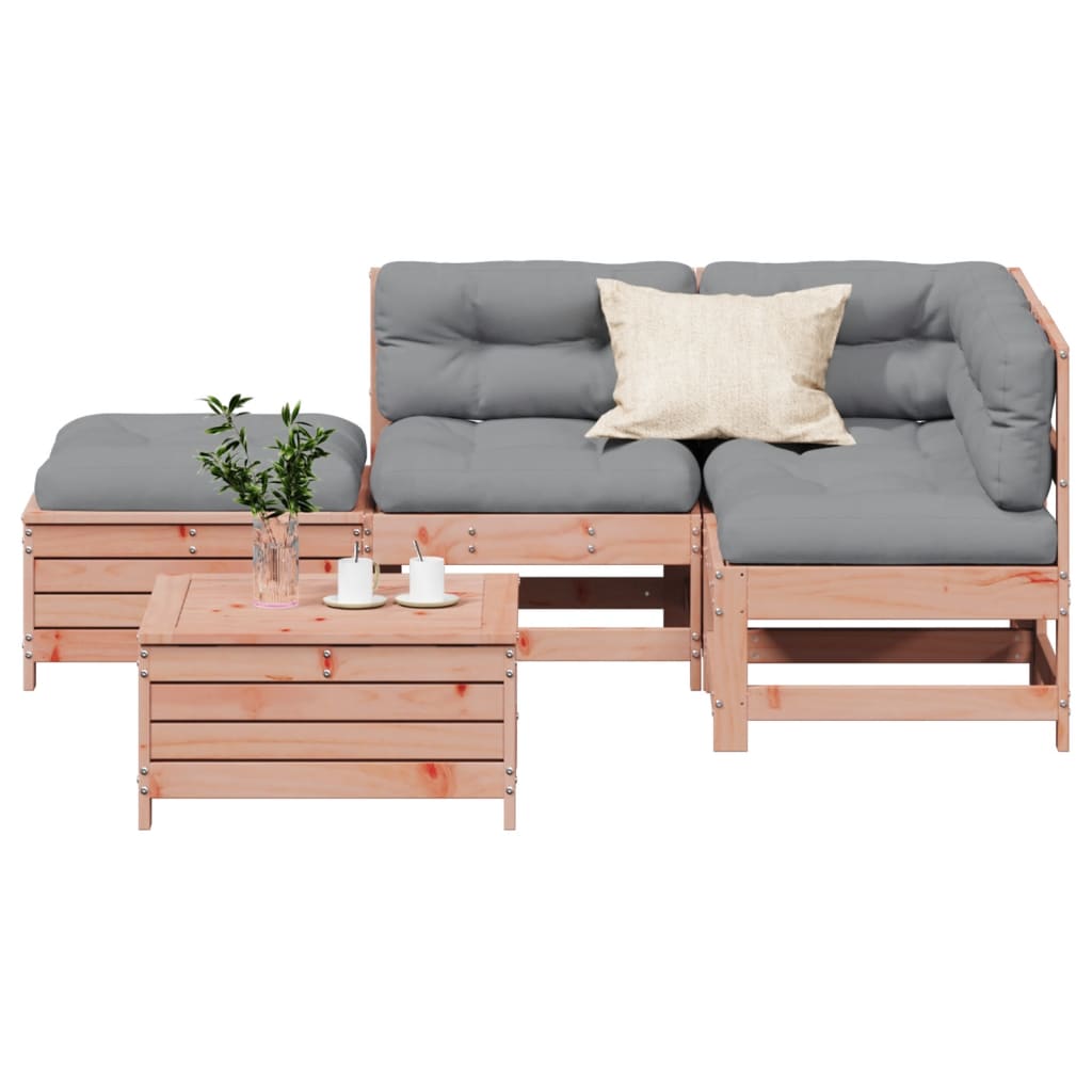 vidaXL 5-Piece Lounge Set with Cushions Solid Pine Wood