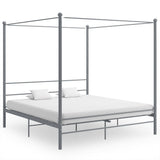 vidaXL Four-poster Bed Frame Metal Black 120x200 cm