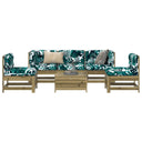 vidaXL 6-delige Loungeset massief grenenhout